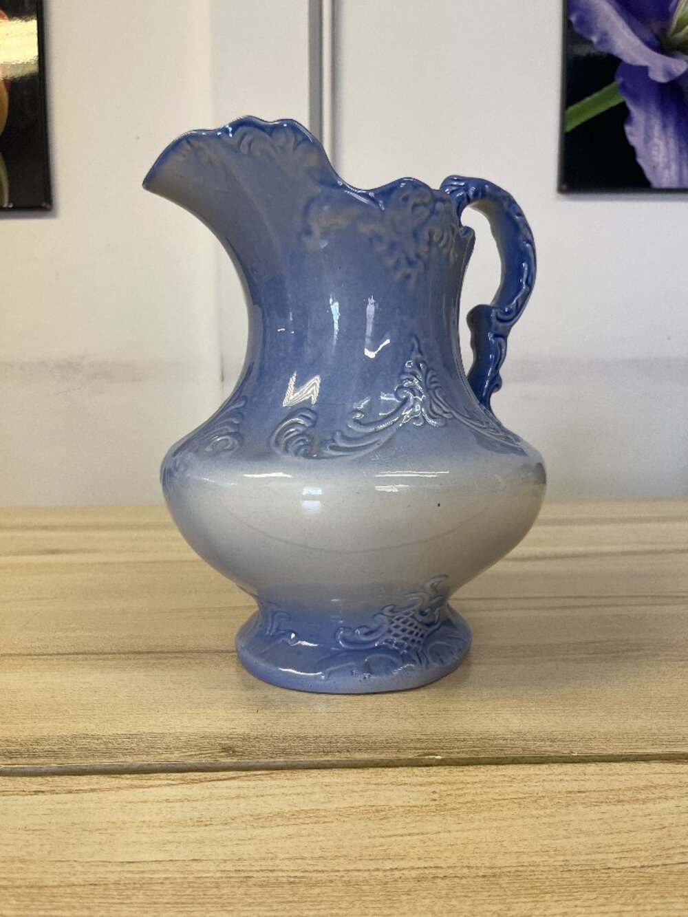 Antique Ceramic Ironstone Pitcher England 1890